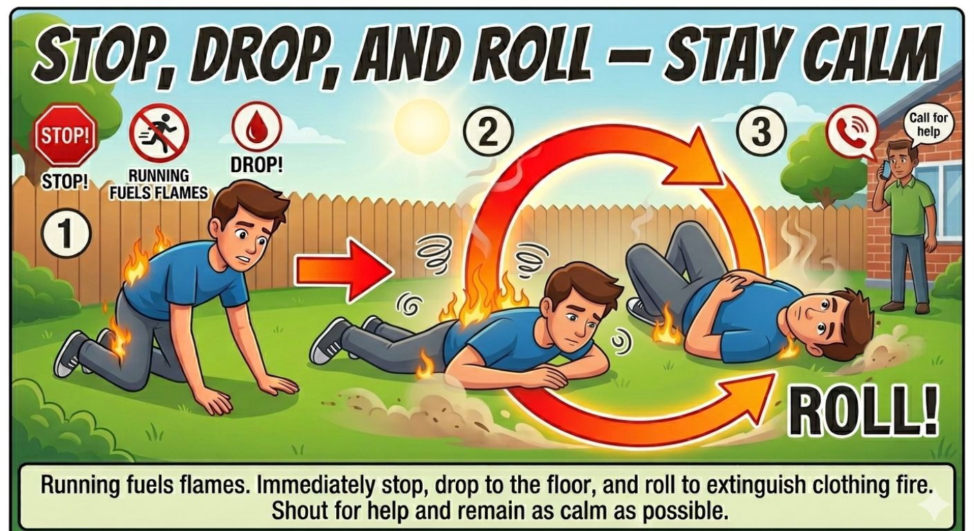 Stop, Drop, and Roll — Stay Calm